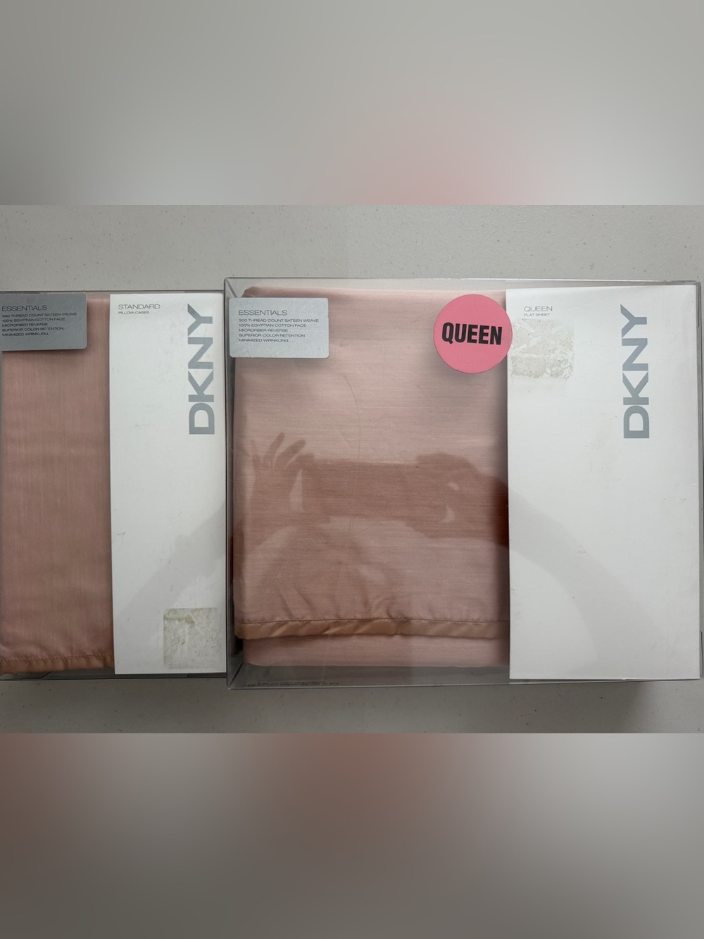 🩷🛏️DKNYLIFE Egyptian Cotton Flat Sheet & Pillowcases NWT